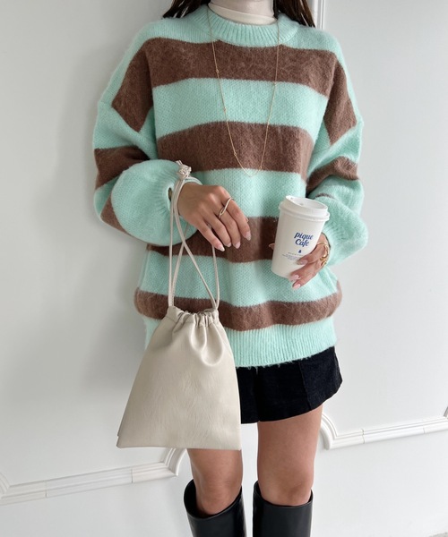 MYMOOD.（マイムード）の「2WAY巾着ミニショルダーバッグ（ショルダーバッグ・レディース・ブラック/アイボリー/ベージュ/シルバー・FREE）」の20枚目の写真