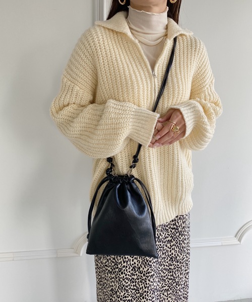 MYMOOD.（マイムード）の「2WAY巾着ミニショルダーバッグ（ショルダーバッグ・レディース・ブラック/アイボリー/ベージュ/シルバー・FREE）」の21枚目の写真