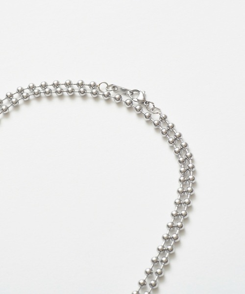 Diliraba】ステンレス ボールチェーン ネックレス シルバー (120cm
