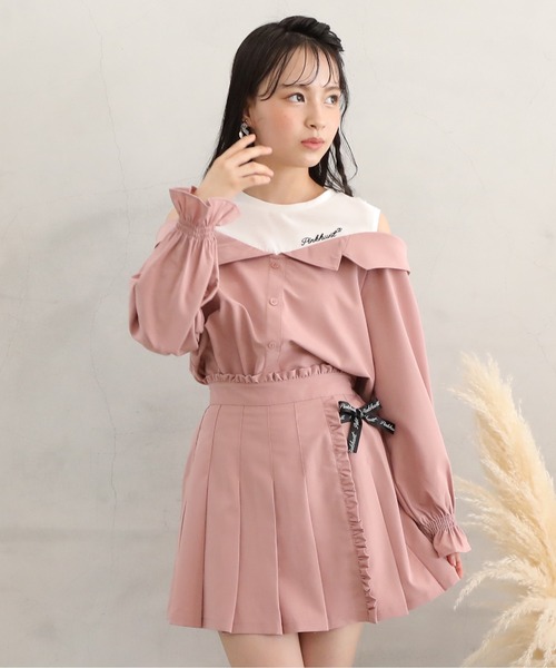 andequal volume off shoulder blouse ピンク andequal volume off shoulder blouse ピンク volume off shoulder