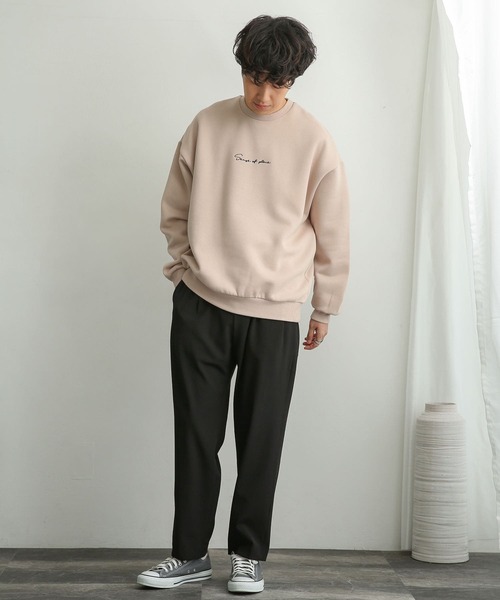 SENSE OF PLACE by URBAN RESEARCH(センスオブプレイスバイアーバンリサーチ)の「『ユニセックス』シシュウウラキモウカラースウェットシャツ(スウェット・メンズ・ブラック/ベージュ/レッド/ブルー/グリーン・MEDIUM/LARGE/X-LARGE)」の20枚目の写真