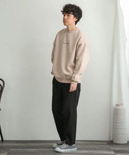 SENSE OF PLACE by URBAN RESEARCH(センスオブプレイスバイアーバンリサーチ)の「『ユニセックス』シシュウウラキモウカラースウェットシャツ(スウェット・メンズ・ブラック/ベージュ/レッド/ブルー/グリーン・MEDIUM/LARGE/X-LARGE)」の21枚目の写真