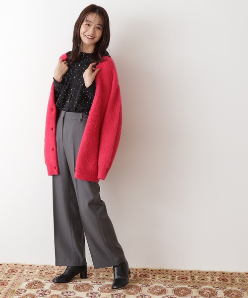 N.（N. Natural Beauty Basic）（エヌエヌナチュラルビューティーベーシック）の「【松井愛莉さん着用】◆ボタンループストレートパンツ（その他パンツ・レディース・グレー/オレンジ/ブルー・MEDIUM）」の11枚目の写真