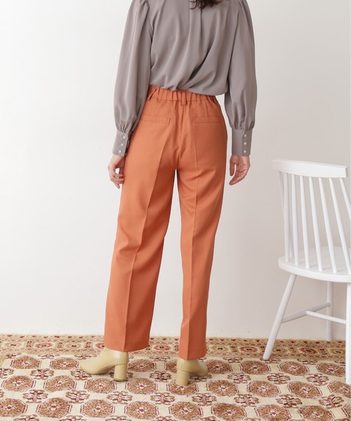 N.（N. Natural Beauty Basic）（エヌエヌナチュラルビューティーベーシック）の「【松井愛莉さん着用】◆ボタンループストレートパンツ（その他パンツ・レディース・グレー/オレンジ/ブルー・MEDIUM）」の10枚目の写真