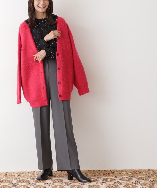 N.（N. Natural Beauty Basic）（エヌエヌナチュラルビューティーベーシック）の「【松井愛莉さん着用】◆ボタンループストレートパンツ（その他パンツ・レディース・グレー/オレンジ/ブルー・MEDIUM）」の16枚目の写真