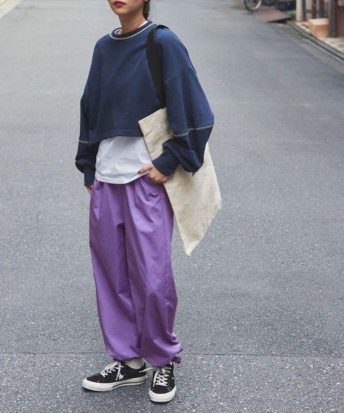 forksy.(フォルクシー)の「【forksy.】ヘムドロストスノーカモパンツ(その他パンツ・レディース・パープル/アイボリー/ブラック・FREE)」の13枚目の写真