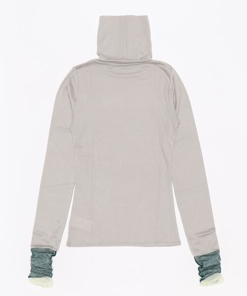 FILL THE BILL(フィルザビル)の「【FILL THE BILL(フィルザビル)】SHEER TURTLE NECK(Tシャツ/カットソー・レディース・ダークブラウン/グレー・1)」の3枚目の写真