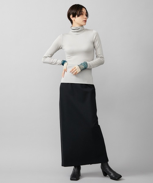 FILL THE BILL(フィルザビル)の「【FILL THE BILL(フィルザビル)】SHEER TURTLE NECK(Tシャツ/カットソー・レディース・ダークブラウン/グレー・1)」の5枚目の写真