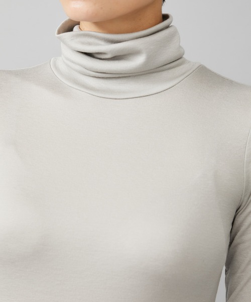 FILL THE BILL(フィルザビル)の「【FILL THE BILL(フィルザビル)】SHEER TURTLE NECK(Tシャツ/カットソー・レディース・ダークブラウン/グレー・1)」の9枚目の写真