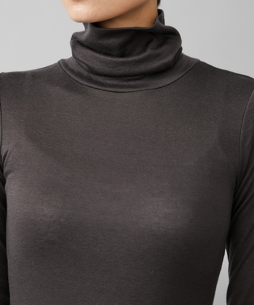 FILL THE BILL(フィルザビル)の「【FILL THE BILL(フィルザビル)】SHEER TURTLE NECK(Tシャツ/カットソー・レディース・ダークブラウン/グレー・1)」の17枚目の写真
