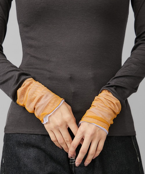 FILL THE BILL(フィルザビル)の「【FILL THE BILL(フィルザビル)】SHEER TURTLE NECK(Tシャツ/カットソー・レディース・ダークブラウン/グレー・1)」の18枚目の写真