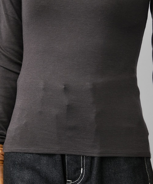 FILL THE BILL(フィルザビル)の「【FILL THE BILL(フィルザビル)】SHEER TURTLE NECK(Tシャツ/カットソー・レディース・ダークブラウン/グレー・1)」の19枚目の写真