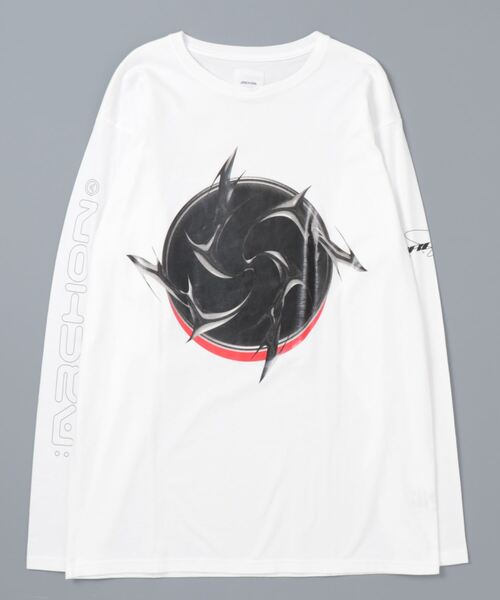 TOKYO DEPARTMENT STORE（トウキョウデパートメントストア）の「【ARCHON】GUCCIMAZE ファニングロングスリーブティー（Tシャツ/カットソー・メンズ・ホワイト/ブラック・MEDIUM/LARGE/LL）」の2枚目の写真