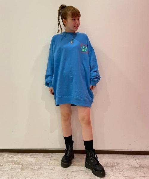 Candy Stripper（キャンディストリッパー）の「CND MAHJONG CLUB SWEAT ワンピース（スウェット・レディース・ホワイト/ピンク/ブラック/ブルー・2）」の14枚目の写真