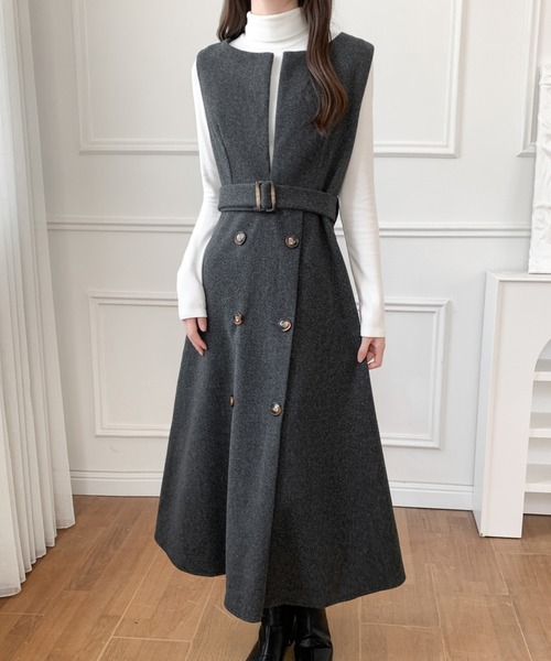 【Ada】baby Dior ジャンバースカート ダークブルー　36M AMBIDEX Store ○denim 2way jumper スカート(F サックス): yuni