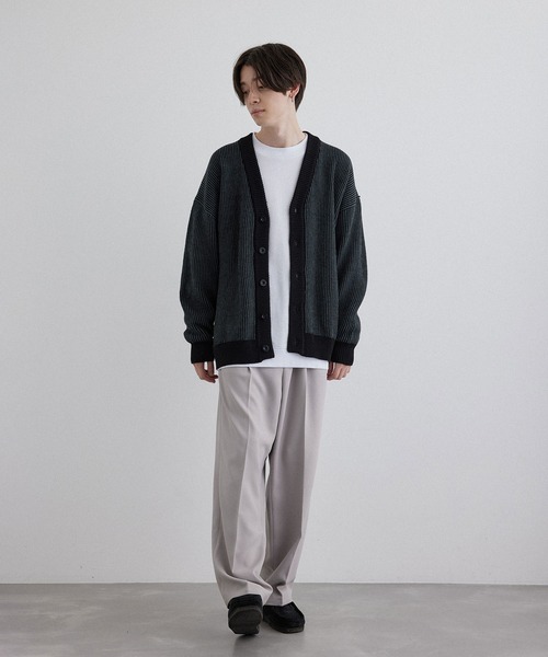 JUNRED(ジュンレッド)の「ストライプルーズカーディガン(カーディガン/ボレロ・メンズ・グレー/ブラック/グリーン・LL/M/L)」の10枚目の写真