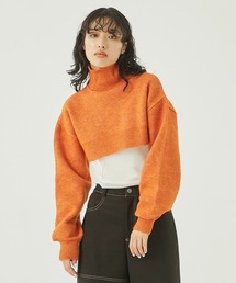 PUBLIC TOKYO | 【ZOZOTOWN限定】ハイネックマイクロショートニット/ウォッシャブル(ニット/セーター)