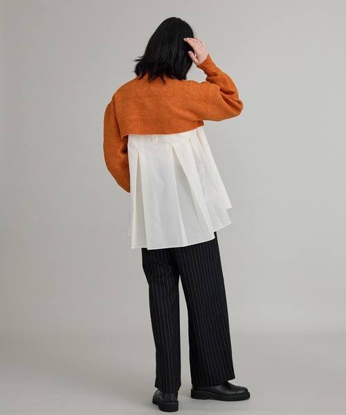 PUBLIC TOKYO（パブリックトウキョウ）の「【洗える】ハイネックマイクロショートニット（ニット/セーター・レディース・オレンジ/その他2/ダークグレー/ミント・FREE）」の7枚目の写真