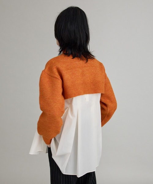 PUBLIC TOKYO（パブリックトウキョウ）の「【洗える】ハイネックマイクロショートニット（ニット/セーター・レディース・オレンジ/その他2/ダークグレー/ミント・FREE）」の10枚目の写真