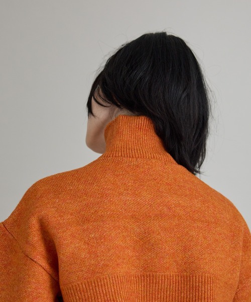 PUBLIC TOKYO（パブリックトウキョウ）の「【洗える】ハイネックマイクロショートニット（ニット/セーター・レディース・オレンジ/その他2/ダークグレー/ミント・FREE）」の13枚目の写真
