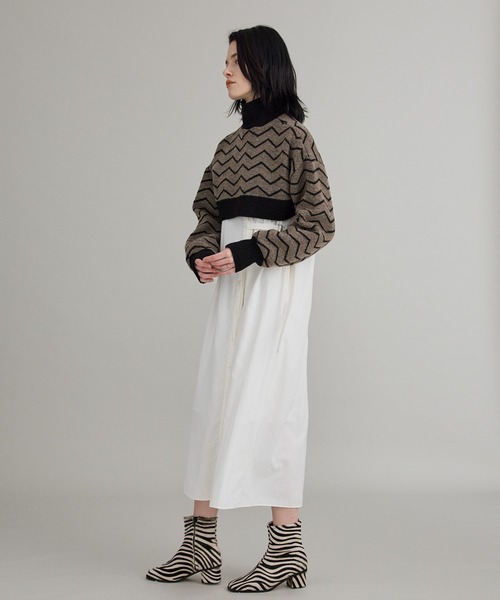 PUBLIC TOKYO（パブリックトウキョウ）の「【洗える】ハイネックマイクロショートニット（ニット/セーター・レディース・オレンジ/その他2/ダークグレー/ミント・FREE）」の15枚目の写真