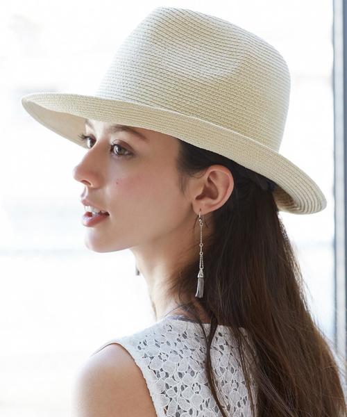 green label relaxing（グリーンレーベルリラクシング）の「GT ブレードナカオレツバヒロハット tvl105  GV（ハット・レディース・ベージュ/ネイビー・フリー）」の5枚目の写真