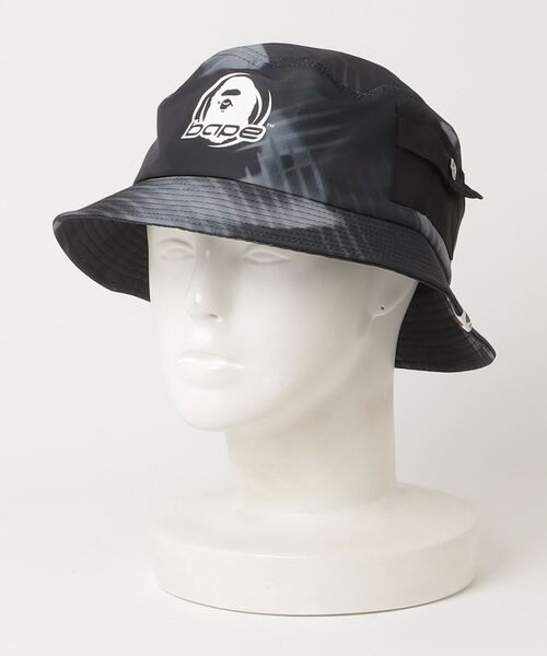 A BATHING APE（アベイシングエイプ）の「STROKE CAMO POCKET BUCKET HAT M（ハット・メンズ・ブラック/レッド・LARGE/MEDIUM）」の8枚目の写真