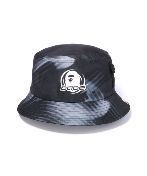 A BATHING APE（アベイシングエイプ）の「STROKE CAMO POCKET BUCKET HAT M（ハット・メンズ・ブラック/レッド・LARGE/MEDIUM）」の3枚目の写真