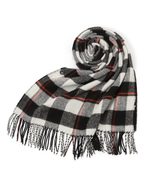 studio CLIP（スタディオクリップ）の「ダブルチェックフリンジストール（ストール/ショール・レディース・ブラック/イエロー/グリーン/オレンジ・FREE）」の9枚目の写真