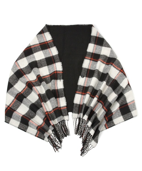 studio CLIP（スタディオクリップ）の「ダブルチェックフリンジストール（ストール/ショール・レディース・ブラック/イエロー/グリーン/オレンジ・FREE）」の10枚目の写真