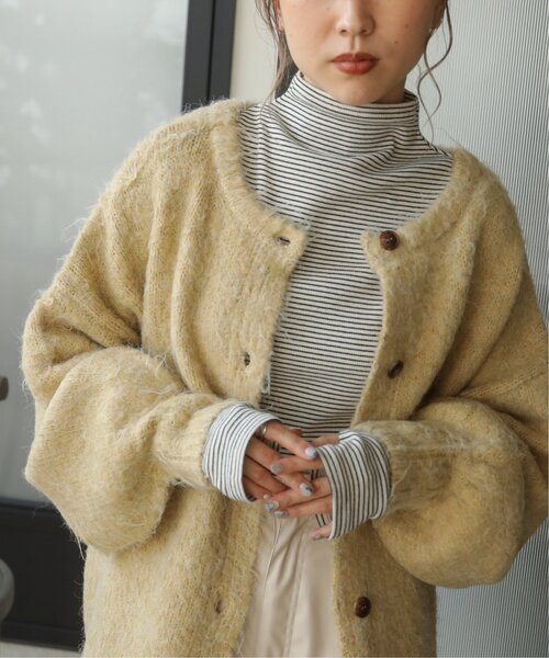 RAY CASSIN（レイカズン）の「ボーダーアソートリブインナー（Tシャツ/カットソー・レディース・オフホワイト/ベージュ系その他/キナリ・FREE）」の2枚目の写真