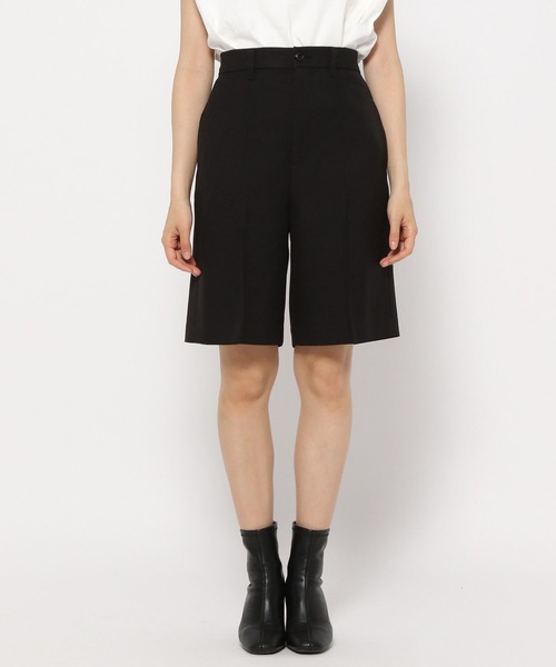 LOWRYS FARM（ローリーズファーム）の「メランジピンタックショートパンツ２　175000（その他パンツ・レディース・ブラック/アイボリー/ブラウン・FREE）」の4枚目の写真