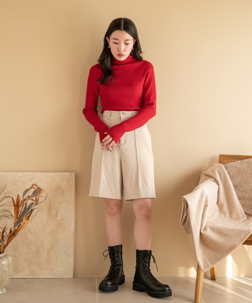 LOWRYS FARM（ローリーズファーム）の「メランジピンタックショートパンツ２　175000（その他パンツ・レディース・ブラック/アイボリー/ブラウン・FREE）」の17枚目の写真