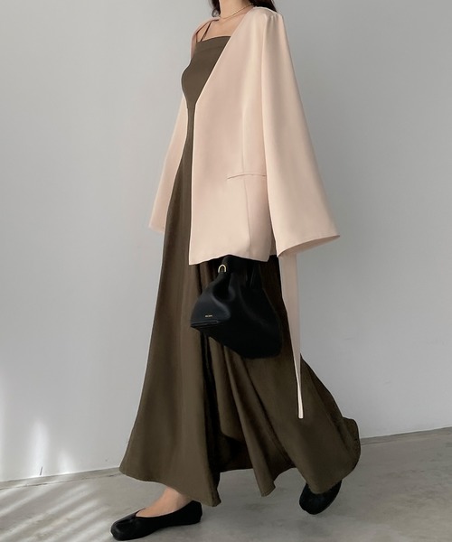 フレアラッフルキャミワンピース[高身長サイズMT/低身長サイズS有り]（ワンピース）｜Louere（ルエレ）