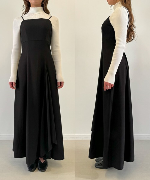 フレアラッフルキャミワンピース[高身長サイズMT/低身長サイズS有り]（ワンピース）｜Louere（ルエレ）