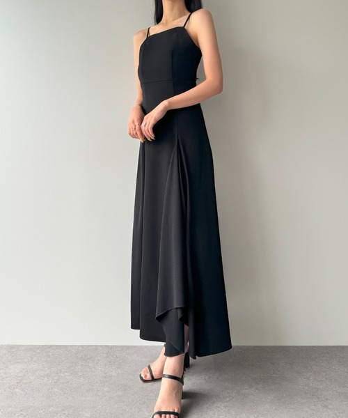 フレアラッフルキャミワンピース[高身長サイズMT/低身長サイズS有り]（ワンピース）｜Louere（ルエレ）