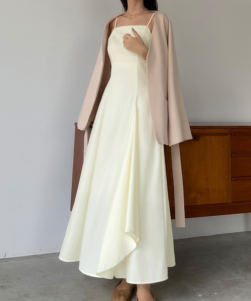 フレアラッフルキャミワンピース[高身長サイズMT/低身長サイズS有り]（ワンピース）｜Louere（ルエレ）