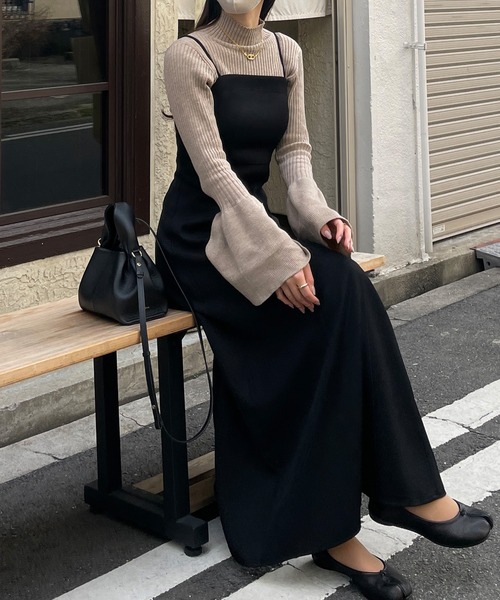 Louere（ルエレ）の「フレアラッフルキャミワンピース[高身長サイズMT