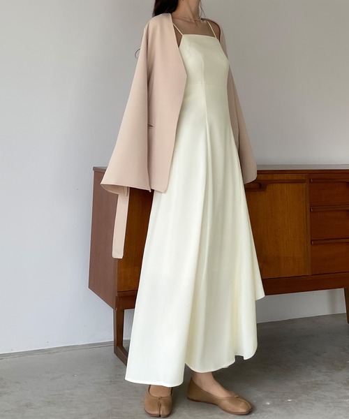 フレアラッフルキャミワンピース[高身長サイズMT/低身長サイズS有り]（ワンピース）｜Louere（ルエレ）