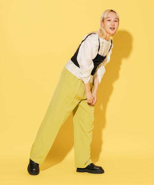 CITEN(シテン)の「<CITEN>ニットビスチェ(ベスト・レディース・ホワイト/ブラック・FREE)」の5枚目の写真