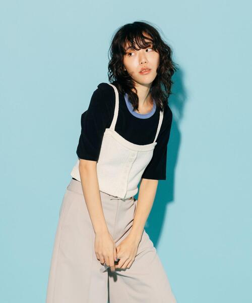 CITEN(シテン)の「<CITEN>ニットビスチェ(ベスト・レディース・ホワイト/ブラック・FREE)」の17枚目の写真