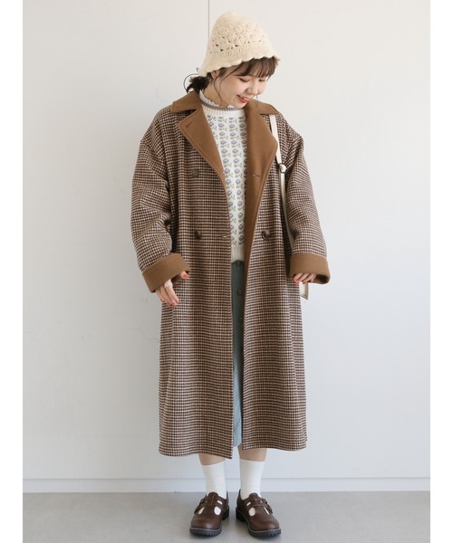 ehka sopo（エヘカソポ）の「チェックダブルブレストコート（その他