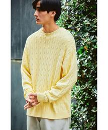 green label relaxing | ケーブル編み クルーネック ニット(ニット/セーター)