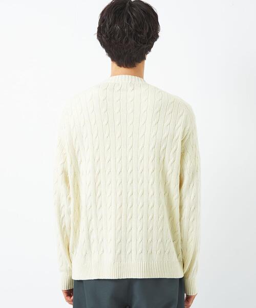 green label relaxing（グリーンレーベルリラクシング）の「ケーブル編み クルーネック ニット（ニット/セーター・メンズ・ホワイト/ケリー/ネイビー/イエロー・M/L/S/XL）」の14枚目の写真