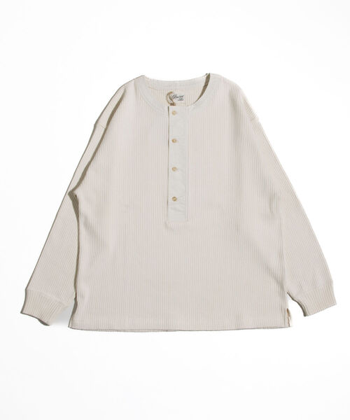 GLOSTER(グロスター)の「【GLOSTER/グロスター】ARMY RIB ヘンリーネックロンT(Tシャツ/カットソー・メンズ・キナリ/ベージュ/チャコールグレー・M/L)」の15枚目の写真