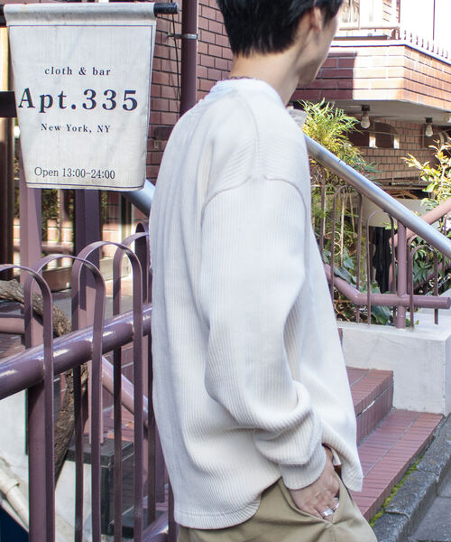 GLOSTER(グロスター)の「【GLOSTER/グロスター】ARMY RIB ヘンリーネックロンT(Tシャツ/カットソー・メンズ・キナリ/ベージュ/チャコールグレー・M/L)」の17枚目の写真