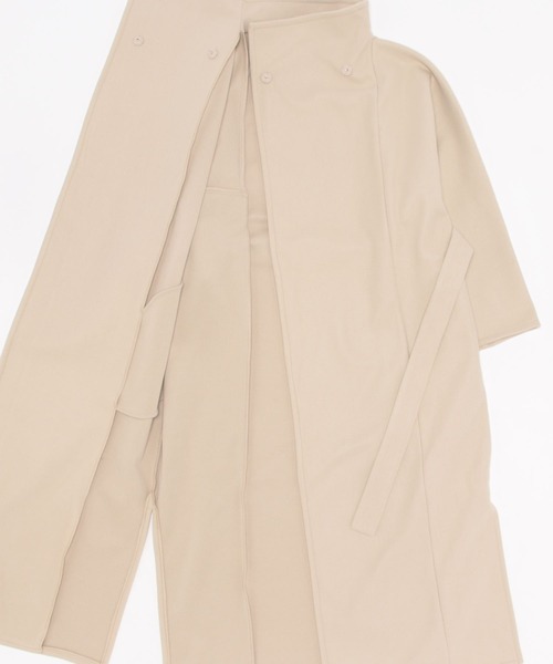 wee9s（ウィークス）の「daily daily buddy coat / デイリーデイリーバディコート（ノーカラーコート・レディース・ブラック/グレー/ベージュ・FREE）」の7枚目の写真
