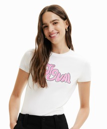 Desigual | ラインストーン 半袖Tシャツ(Tシャツ/カットソー)