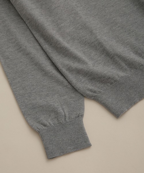 NANO universe（ナノユニバース）の「LB.04/WEB限定 12Gストレッチモックネックニット（ニット/セーター・メンズ・ブラック/グレー/ブルー・S/M/L/XL）」の15枚目の写真