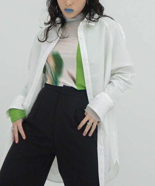 VACANCY（ヴァカンシー）の「マルチウェイショルダーオープンシャツ（シャツ/ブラウス・レディース・イエロー/ホワイト/ブルー・FREE）」の7枚目の写真